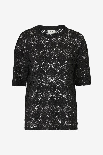 JDY - Topp jdyEva S/S Long Tee Jrs Atk - Svart