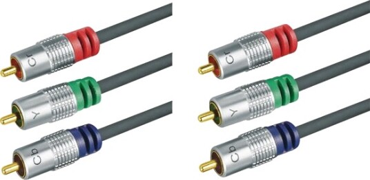 Tecline 1.0M 3 X Rca - 3 X Rca, 1 M, 3 X Rca, 3 X Rca, Hankjønn, Hankjønn, Gull