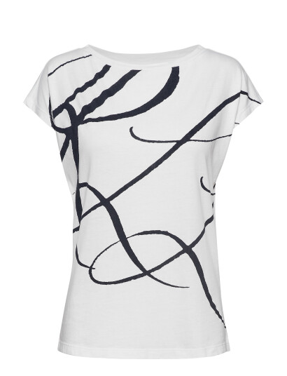 Lauren Ralph Lauren Uptown Ctn Mdl Jrsy Top White M