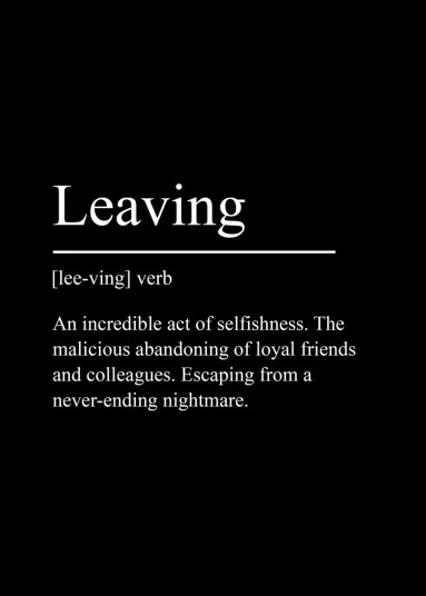Plakat – Leaving