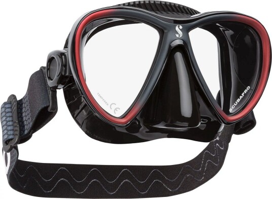Scubapro dykkermaske Synergy Twin sort/rød Scubapro dykkermaske Synergy Twin sort/rød