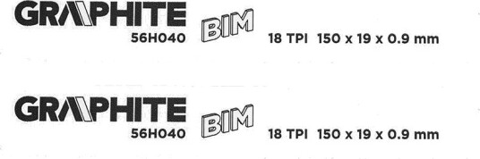 Graphite 56H040 Bajonettsagblad - Bi-metall, 150x19mm, 18 TPI, 2 stk.