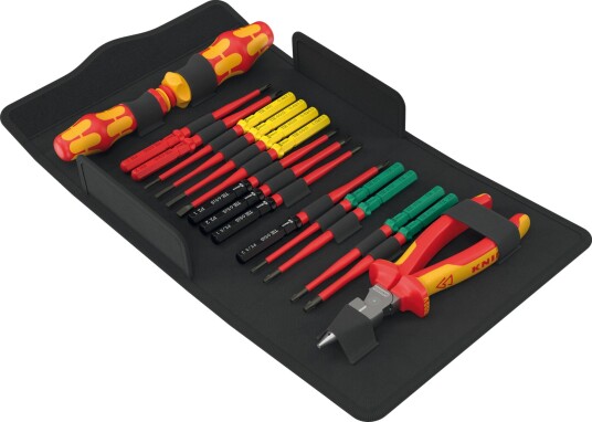 Wera Skrutrekkersett Kraftform Kompakt Vde 17 Extra Slim Med Tang 17 Deler