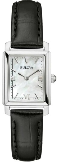 Bulova Dameklokke 96L330 Sutton Hvit/Lær Ø21 mm