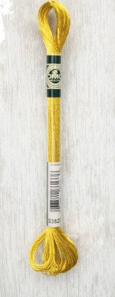 DMC Mouliné Satin Floss Broderigarn 3820 Gul Wklejony Markdown