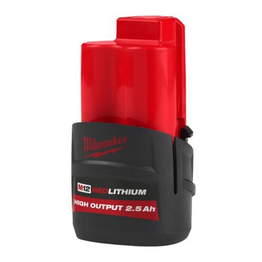 Milwaukee M12 2,5 Ah Li-Ion Batteri med High Output