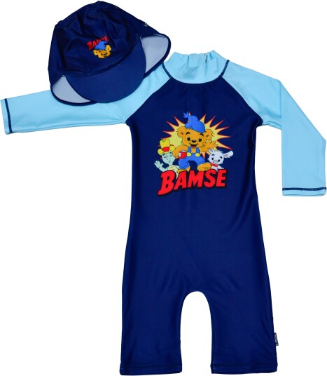 Swimpy Bamse UV-Sett 2 Deler Blå 86-92