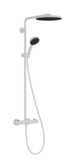 Hansgrohe Pulsify S Puro Showerpipe Ø260 mm, 1 stråletype, Hvit Matt