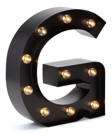 Minitude Bokstavlampe G Svart Minitude Bokstavlampe G Svart