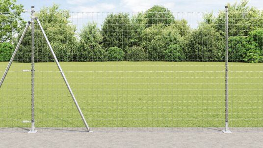 Gjerde med innlegg. sølv 1.5 x 10 m Stål
