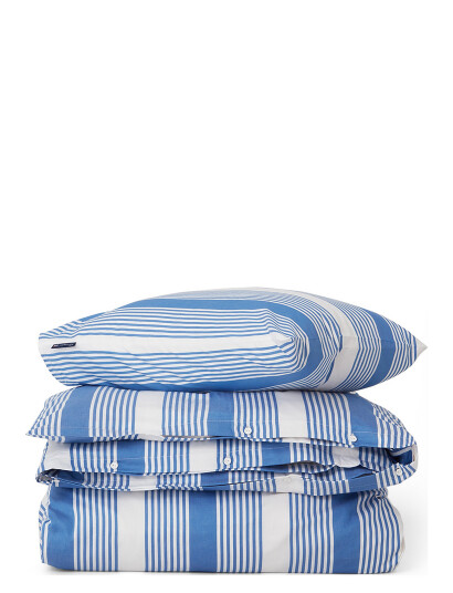 Lexington Home Blue/White Striped Cotton Sateen Bed Set - Multi/patterned - 140X200/50X75