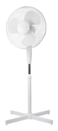 NORDIC HOME Gulvvifte, 410 mm, 50 W, tre hastighetsinnstillinger, vippbar, hvit