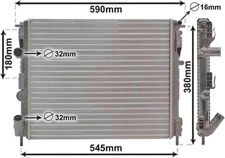 VAN WEZEL 43002272 Radiator motorkjøling
