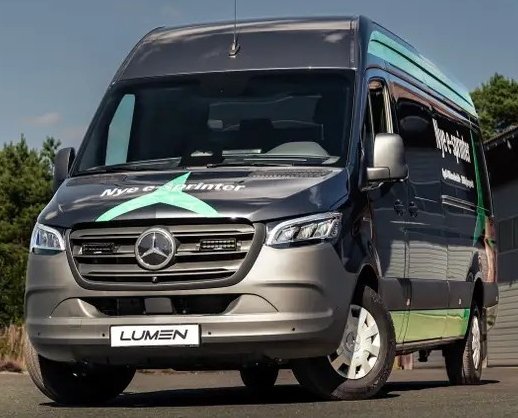 Lumen grillkit Mercedes E-Sprinter 2022+. SQ16.  22304 lumen. Diskret og pen montering.