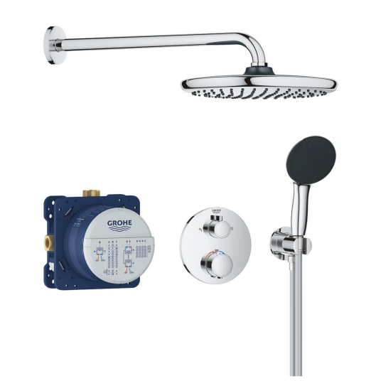 Grohe Precision Thermostat Dusjpakke For innbygning 2 uttak Krom