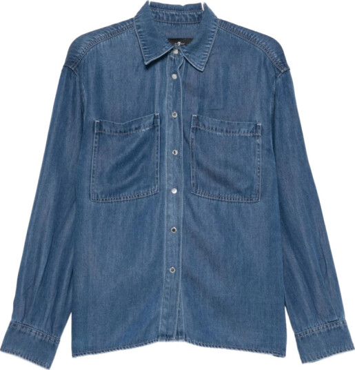 7 For All Mankind Dame Bluser & Skjorter Blå S,
