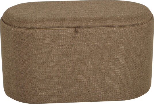 Velmira Puff 77 cm Oval mørk beige