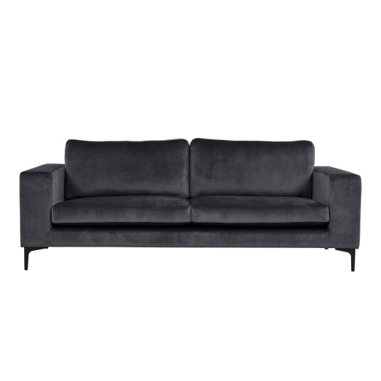 Bolero sofa 3 seter velour grå.