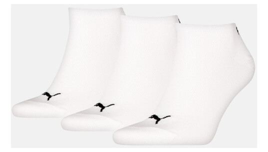 Puma Puma Unisex Sneaker Plain 3p White 35-38 Bomullssokker Puma Puma Unisex Sneaker Plain 3p White 35-38 Bomullssokker