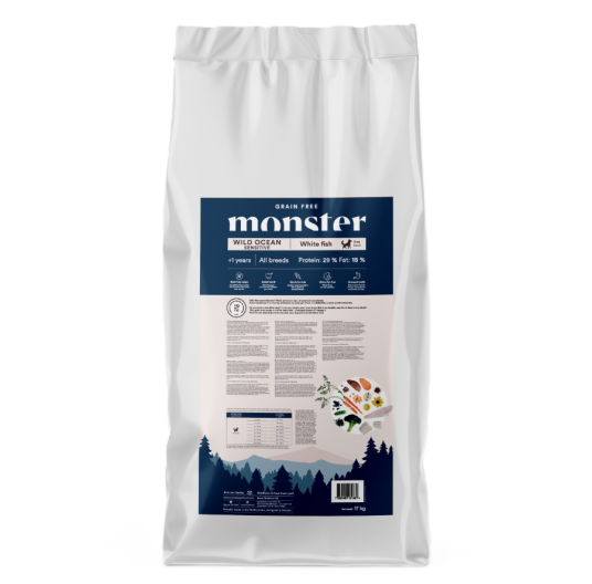 Monster Pet Food Grainfri Havmat Hundefôr Sensitive 17 kg