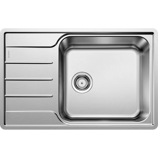 Kjøkkenvask Blanco Lemis Compact XL 6 S-IF i Rustfritt Stål Vendbar Vask med Avrenningsområde Kjøkkenvask Blanco Lemis Compact XL 6 S-IF i Rustfritt Stål Vendbar Vask med Avrenningsområde