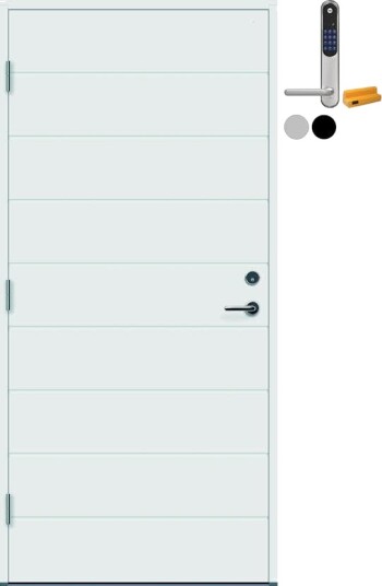 Ytterdør Bygg1 Tau med Yale Doorman Classic Home