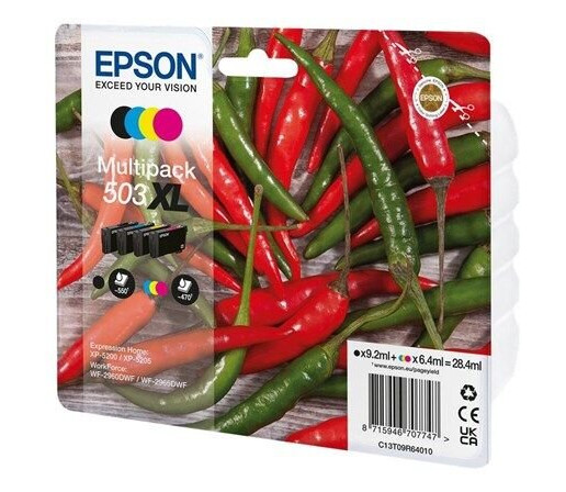 Epson 503XL Multipack - 4-pack - XL - black yellow cyan magenta - original - ink cartridge - Blekkpatron Bl