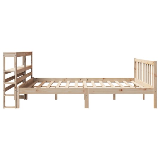 Sengeramme med madrass 200x200 cm heltre furu 3305769