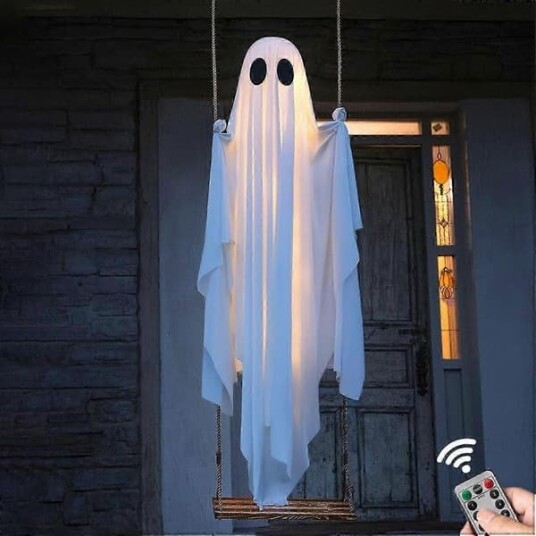 Halloween Hengende Spøkelse på Huske med Lysslynge Lingling FX-
