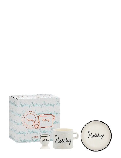 Anna + Nina Holiday Breakfast Set - Cream - ONE SIZE