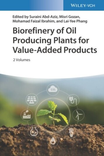 Biorefinery of Oil Producing Plants for Value Added Products