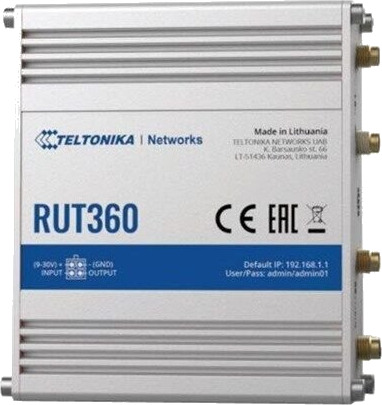 Teltonika RUT360 4G Trådløs Router med WWAN 2,4 GHz Sølv