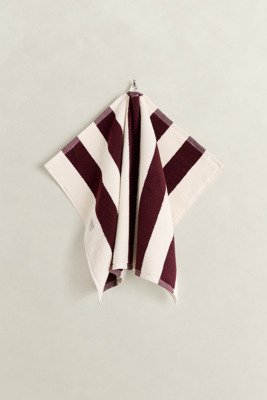 Gant Stripe Towel 50X70   DARKENED WINE   50X70