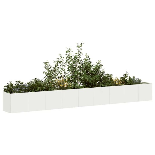 vidaXL Plantekasse hvit 360x40x40 cm kaldvalset stål vidaXL Plantekasse hvit 360x40x40 cm kaldvalset stål