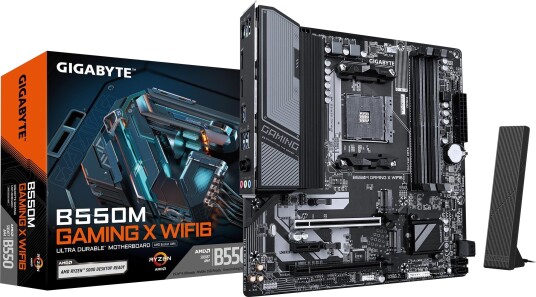 Gigabyte B550M GAMING X Hovedkort med Wi-Fi 6 for AMD Ryzen 5000 Gigabyte B550M GAMING X Hovedkort med Wi-Fi 6 for AMD Ryzen 5000