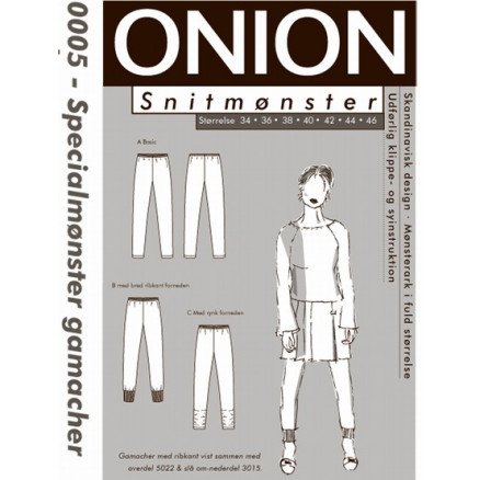 ONION Snittmønster 0005 Leggings Str 34 46 ONION Snittmønster 0005 Leggings Str 34 46