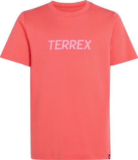 adidas Terrex K Mt Logo Tee Coral 116