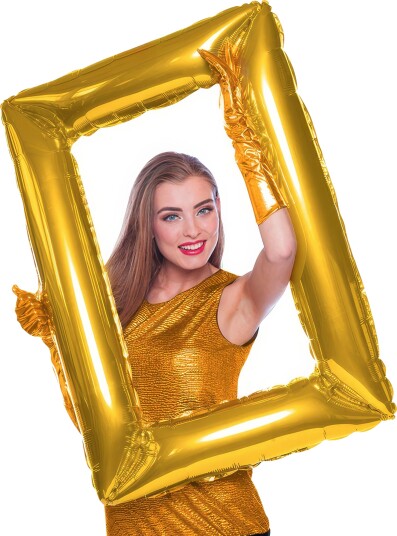 Folat Folieballong Selfieramme Gull 61796