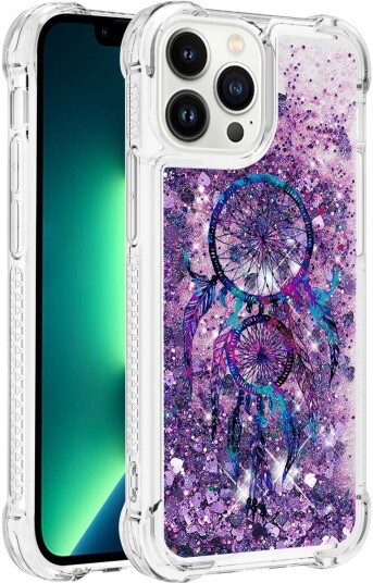 Trolsk Mobildeksel med Flytende Glitter Drømmefanger (iPhone 13 Pro)