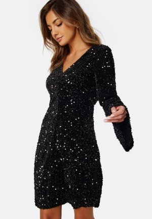 VILA Barina Glitter Dress Black L