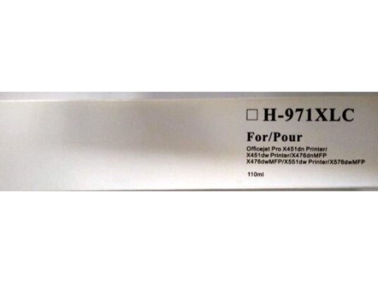 Ink Cartridge Orink Hp 971Xl C Replacement Orink Chip V8 Cn626ae