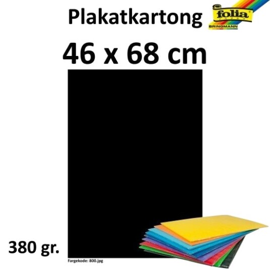 Folia Plakatkartong 48x68 380g Sort