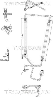 Hydraulikkslange, styring TRISCAN 8516 28006
