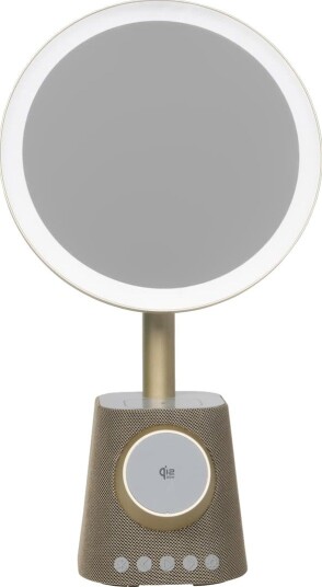AURA BEAUTY LED-speil med høyttaler (gull)
