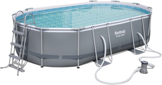 Bestway Power Steel Oval Bassengsett 488x305x107 cm