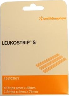 Leukostrip S sårlukingstape 4+3 strips