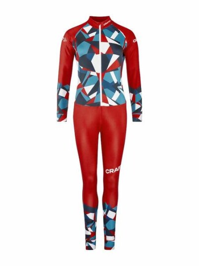 CRAFT NOR ADV Nordic Ski Club Suit Dame Blaze/Bright Red