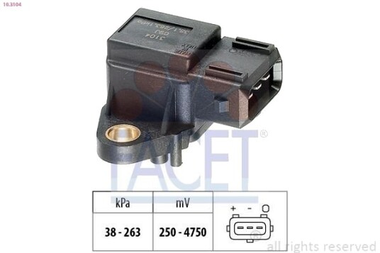 Lufttrykksensor, høydetilpasning FACET 10.3104