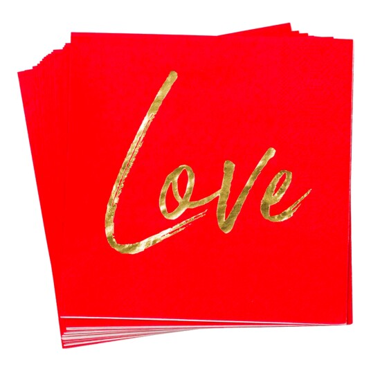 Design House Servietter Love - 16-pakning