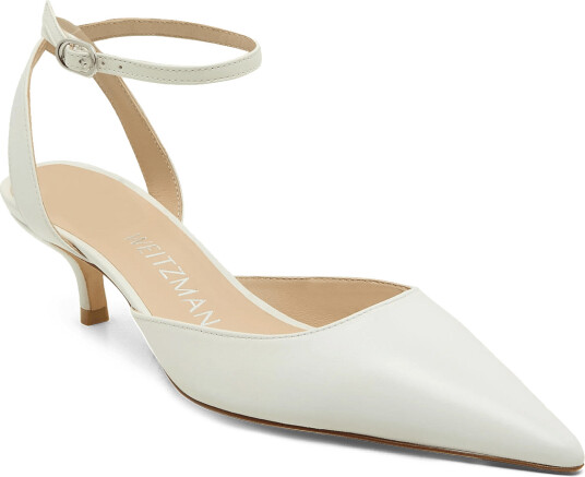 Stuart Weitzman Barelythere 50 Pump White 39